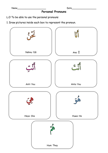 arabic-pronouns-teaching-resources