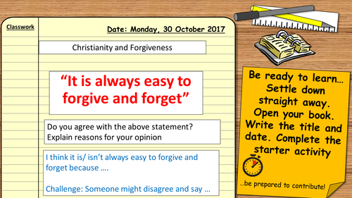 AQA 9-1 Religious Studies: Themes Crime and Punishment: Christianity and forgiveness