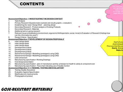 Coursework Template Design Technology