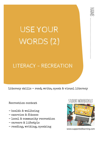 SPECIAL EDUCATION LITERACY (2) - Recreation literacy workbooklet ...