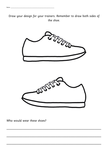 Shoe Design Challenge Sheet | Teaching Resources