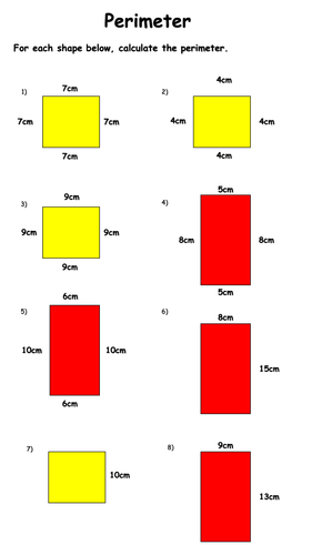 Perimeter Worksheet