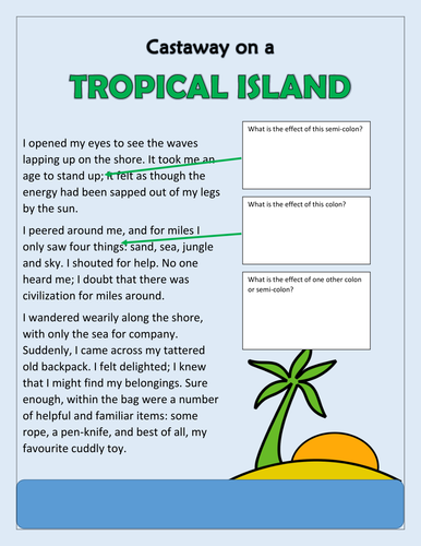 Using Colons and Semi-Colons!