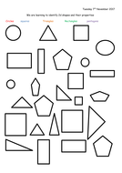 2D Shape colouring worksheet | Teaching Resources