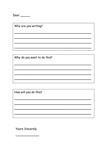 Persuasive Letter Template | Teaching Resources