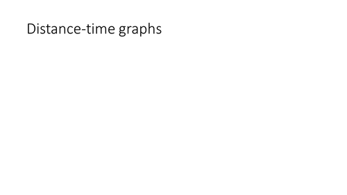 distance time graph knowledge organiser