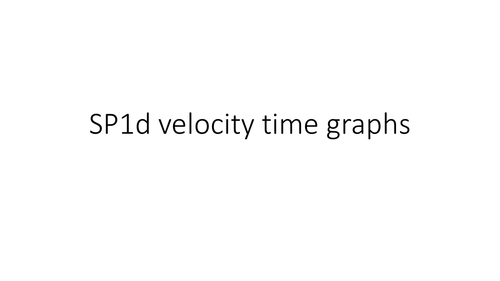 velocity time graph knowledge organiser