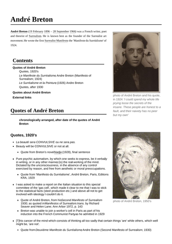 andre breton manifesto of surrealism