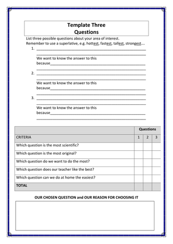 SCIENCE FAIR Templates to Scaffold Learning (11 Templates) Teaching
