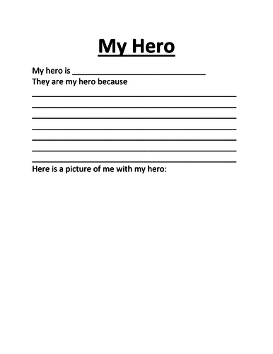 Everyday Hero Sphe Lesson Plan And Worksheet Teaching Resources