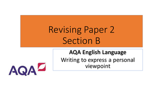 AQA 9-1 English Language Paper 2 question 5 | Teaching ...