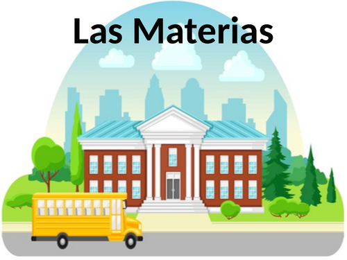 Materias School Subjects In Spanish PowerPoint Distance Learning 