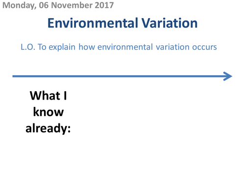 Environmental Variation