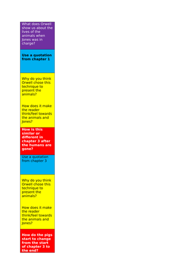 Animal Farm Chapter 3 - skills for new spec language and literature GCSE 9-1 what how why