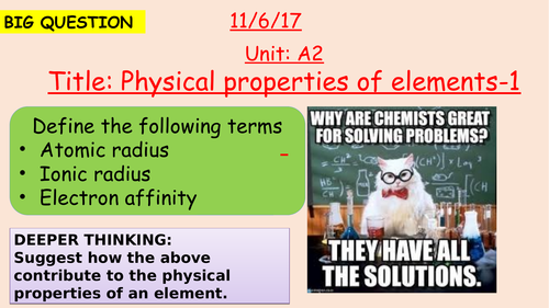 Pearson BTEC New specification-Applied science-Unit 1-Physical properties of elements-1-A2