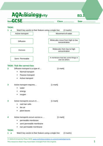 Active Transport | Teaching Resources