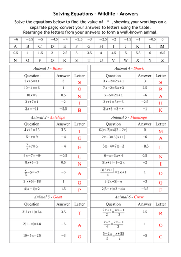 Solving-Equations---Wildlife---Answers.docx