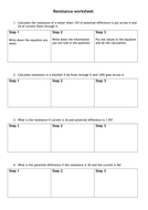 Resistance calculations | Teaching Resources