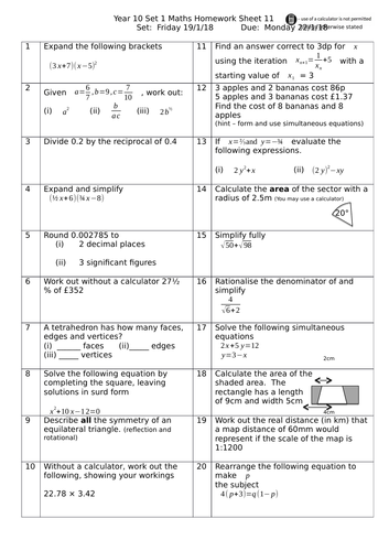 higher gcse maths 4 9 homework book answers