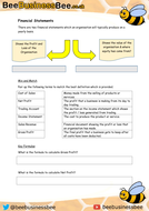 Financial Statements Worksheet and Answers | Teaching Resources