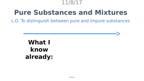 Pure Substances and Mixtures