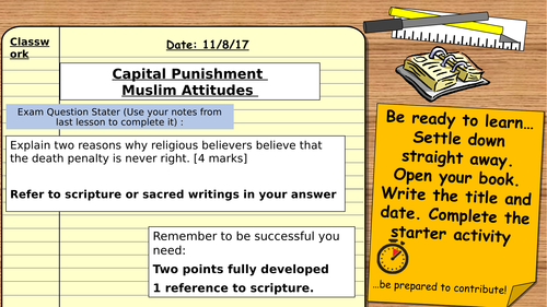 AQA GCSE Religious Studies: Crime and Punishment. Muslim attitudes to the death penalty