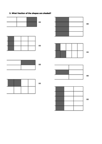 finding fractions of shapes teaching resources