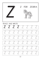 Set of cursive capital letters A-A to Z-Z dot to dot worksheets with ...