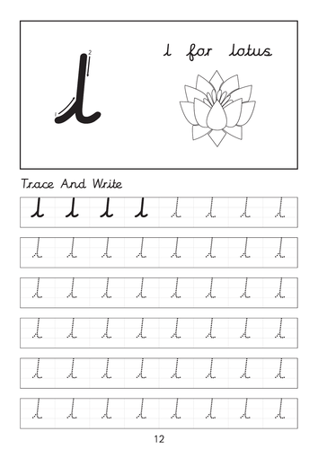 set of cursive small letters a to z dot to dot worksheets
