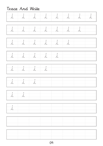 set of cursive small letters a to z dot to dot worksheets