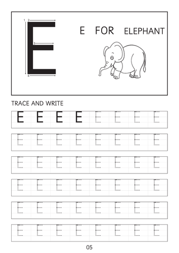 Set of simple capital letters A to Z dot to dot worksheets sheets with ...