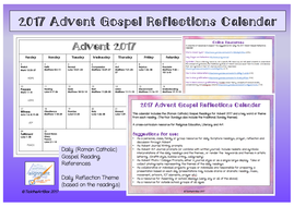 2017 Advent Gospel Reflection Calendar by ThePenLicence - Teaching ...