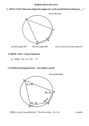 New 9-1 Maths GCSE Problem Solving 7 -Algebra and Geometry Question