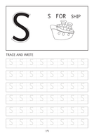 Set of simple capital letters A to Z line worksheets sheets with ...