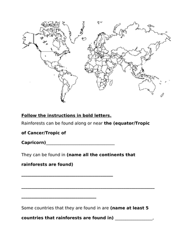 Ecosystems, Lesson 2 - Intro to the Tropical Rainforest