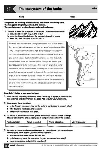 Ecosystems Lesson 8 - Structure of the Rainforest
