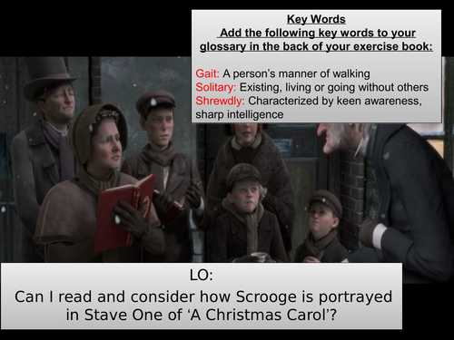 A Christmas Carol Lesson Description of Scrooge  Teaching Resources