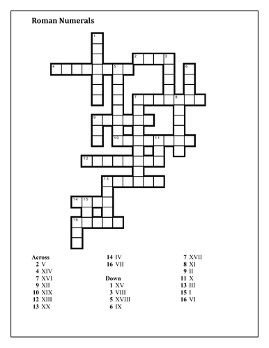 roman-numerals-in-english-1-to-20-crossword-teaching-resources