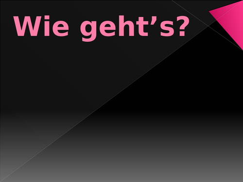 Wie geht's in German power point activity | Teaching Resources