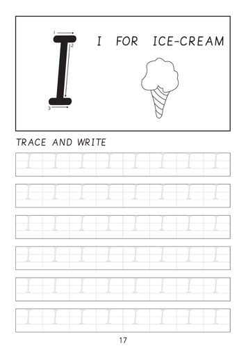 Set of cursive letter A-a to Z-z line worksheets with pictures ...