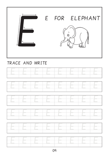 Set of cursive letter A-a to Z-z line worksheets with pictures ...
