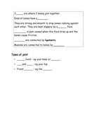 Year 7 AQA Activate Organisms topic: Movement - Joints. | Teaching