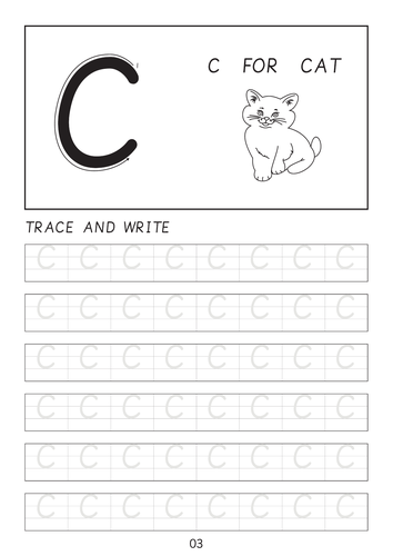 Set of cursive capital letters A to Z line worksheets sheets with ...