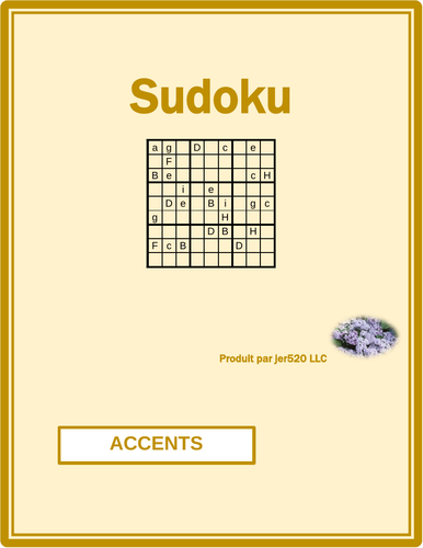 Accents In French Sudoku Teaching Resources