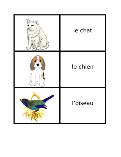 Animaux (Animals in French) Card Games | Teaching Resources