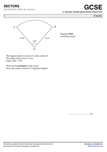 Gcse 9 1 Exam Practice Sectors Teaching Resources