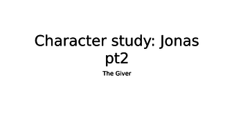 essay about jonas from the giver