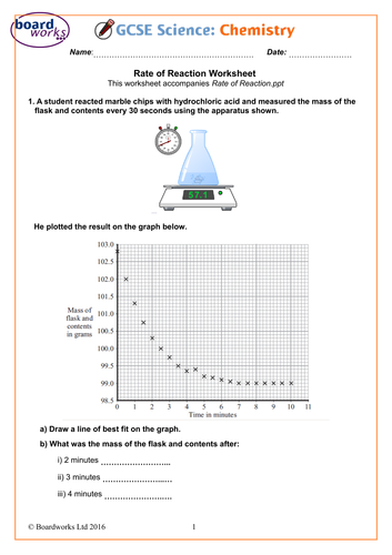 calculating rates of reactions | Teaching Resources