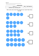 Subtraction by crossing out - introduction Y1 | Teaching Resources