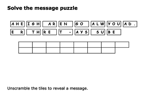 Solve the message puzzle from Davy Crockett